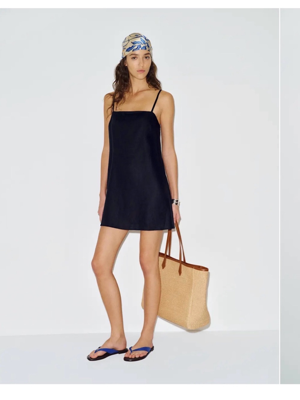 Reformation Black Spaghetti-Strap Mini Dress